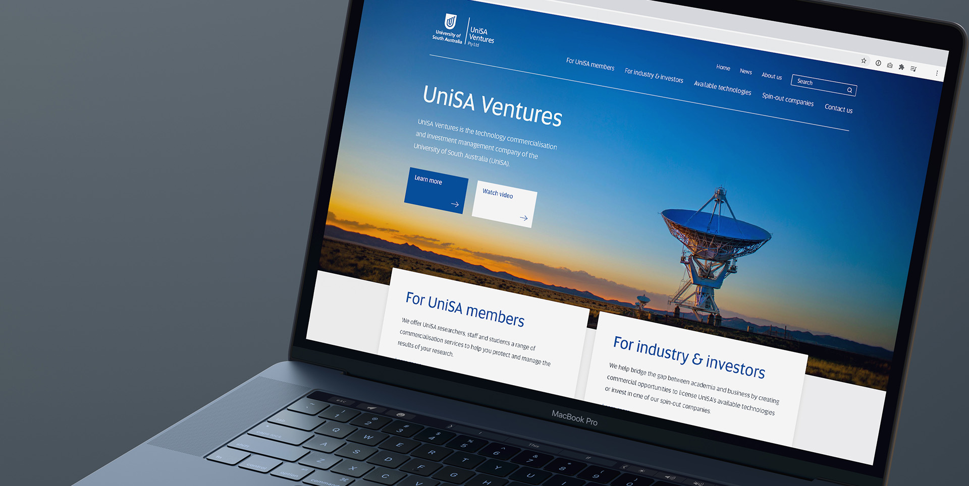 UniSA Ventures Website